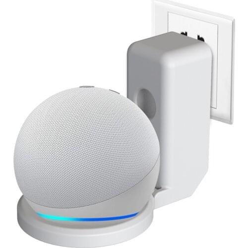 Outlet Wall Mount Holder Stand Hanger For Amazon Alexa Echo Dot 4 4th Gen Space Saving Accessories Without Messy
