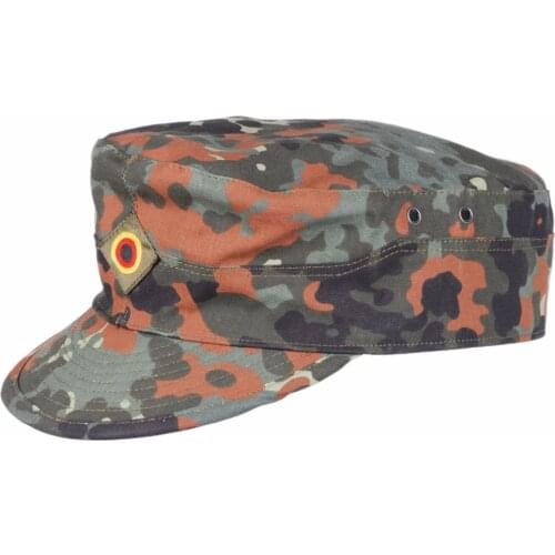 GERMAN ARMY FLECKTARN CAMO MILITARY CAMOUFLAGE FIELD CAP HAT SIZE L
