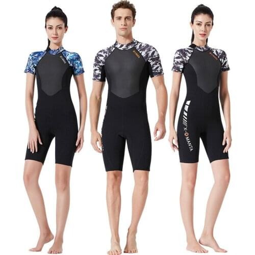Dive&sail Men Women 1.5mm Neoprene Swimsuit Wetsuit Diving Suit Surfing Swimming Suit Triathlon Spearfishing Wetsuit Diving Suit