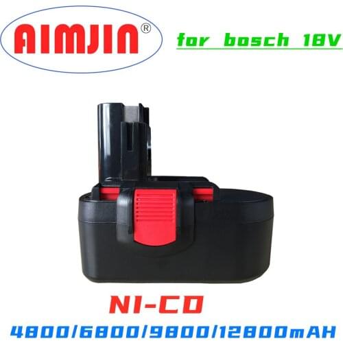 18V 4.8/6.8/9.8/12.8Ah Ni-MH Power Tool Rechargeable Battery for Bosch 18V BAT025 BAT026 BAT180 BAT181 BAT189 GSR 18VE-2 PSR