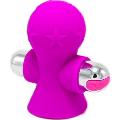 Rechargeable Silicone Nipple Sucker Vibrating 10 Speed SBullet Pump Vibrator Suction Cup Breast Massager Clitoris Stimulator