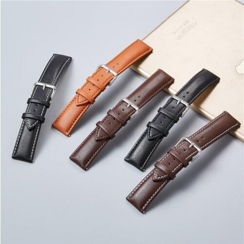 Soft Leather Watch Band Calfskin Straps Men Women Bracelet Replace Watch Accessories 18mm 20mm 22mm 24mm Business Watchbands