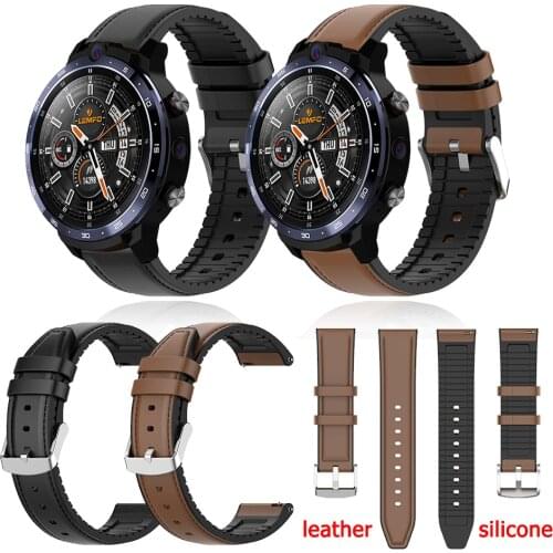 Genuine Leather Strap For LEMFO LEM12 PRO LF28 LF26 DTX DT35 Silicone Band For LEMFO SG2 Replacement Bracelet Adjustable Loop
