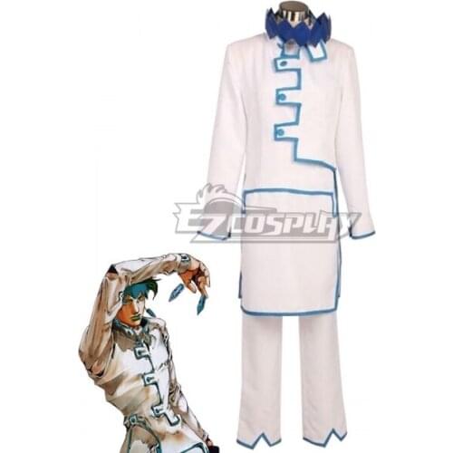 Rohan Kishibe White Halloween Outfit Adult Party Suit Unisex Women Men Christmas Suit Carnival Clothings Cosplay Costume E001