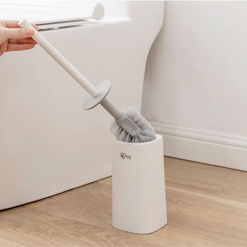 Nordic White Toilet Brush Cleaning Long Modern Eco Friendly Toilet Brush Holder Tools Brosse Toilette Bathroom Fixture DF50MT