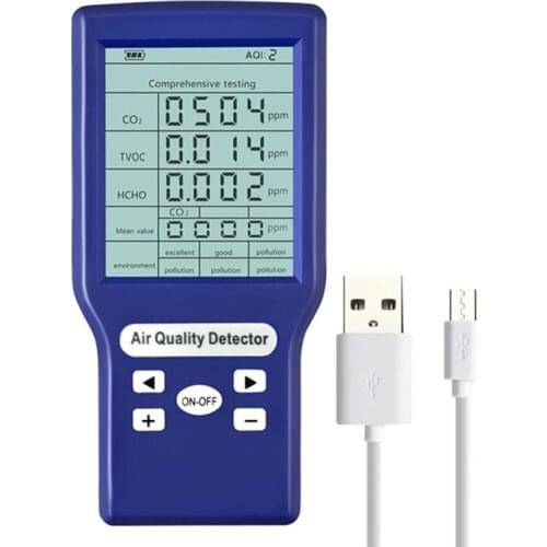 Air Quality Tester Digital Rechargeable Air Quality Detector LCD Screen Analyzer
