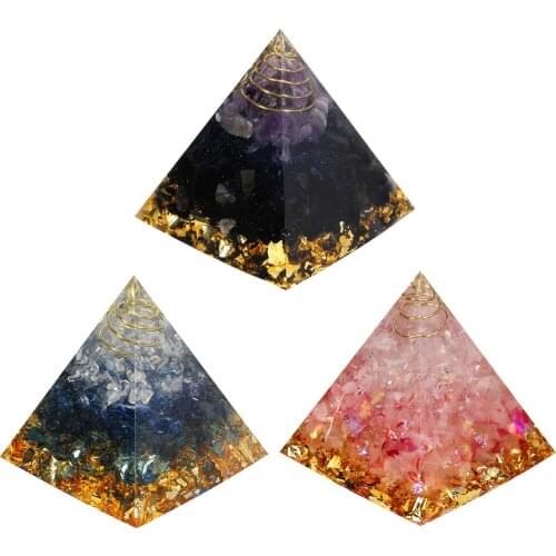 Pyramid Shape Ornament Natural Crystal Gravel Home Decoration beautiful and smooth Gifts for birthday Valentines Day Christmas