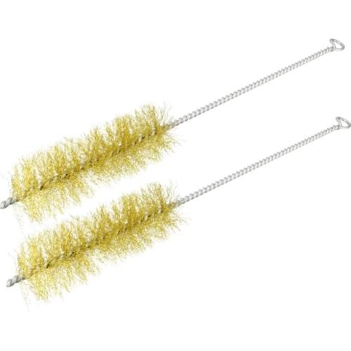 Uxcell 2pcs 40mm Diameter Copper Wire Tube Cleaning Brush for Cleaning Steel Parts Machinery the Unfinished Metal Parts