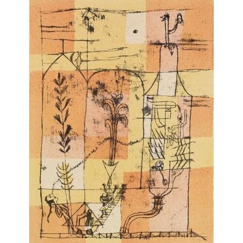 High quality Oil painting Canvas Reproductions Hoffmanneske scene (1940) by Paul Klee Painting hand painted