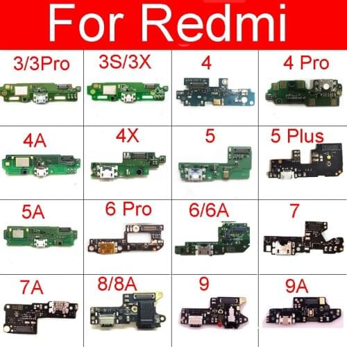 Charging USB Jack Port Board For Xiaomi Redmi 9 9A 8 8A 7 7A 6 6A 5 4A 4X 3S 3X 6 Pro 5 Plus USB Charger Dock Board Repair Parts