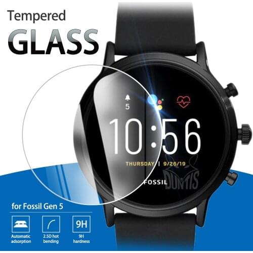 2.5D Tempered Glass Full Cover Screen Protector For Fossil Gen 5 Watch Explosion-proof Anti-Scratch Ultra clear Transparent Film