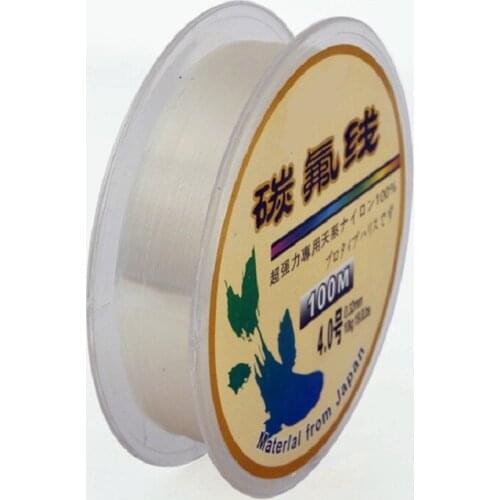 100m Flourocarbon fishing line material from Japan main line carp fly fishing line hooklink super strong carbon fiber