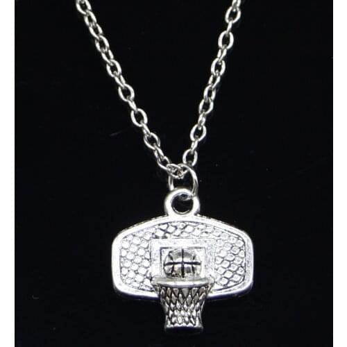 20pcs New Fashion Necklace 20x19mm basketball basket Pendants Short Long Women Men Colar Gift Jewelry Choker