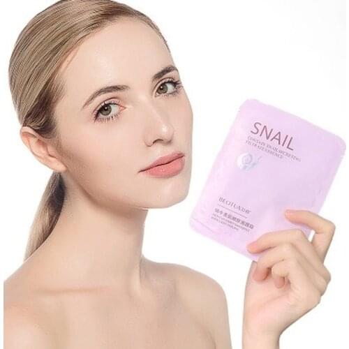 BEOTUA 5pcs Snail moisturizing mask moisturizing oil control pores shrink silk mask before makeup foundation makeup