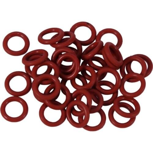 50 pcs Red Silicone O-Rings Oil Seal ring 11mm x 7 mm x 2 mm