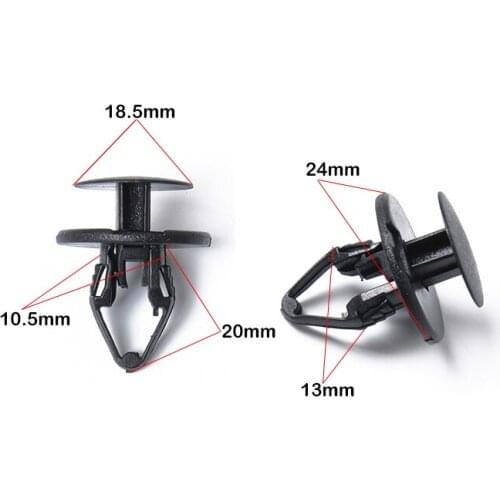 50Pcs 10.5mm Trunk lining Hole Car Bumper Plastic Push Rivets Fastener Clips For Ford/ Bulck/ Cruze Car Styling