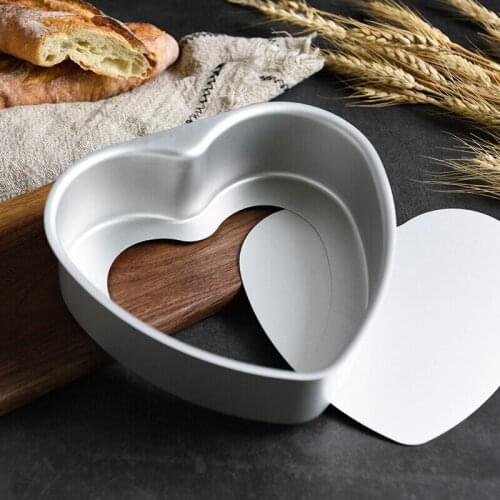 6/8 Inch Heart-Shaped Movable Bottom Cake Mold Chiffon Chocolate Cake Mould Anodized Baking Decorating Tools Kitchen Accessories