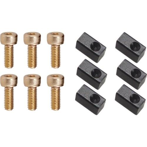 6 Sets Guitar Tremolo Block Hexagon Screws for Electric Guitar Accessory Lock String Guitar Tremolo Block