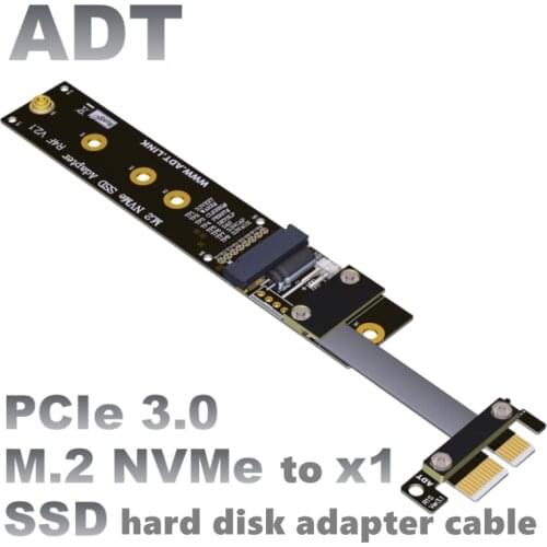 M.2 M key NVMe SSD To PCI-e PCIe x1 Adapter Riser Card Flexible Flat Cable M2 keyM PCI-Express pci express 1x Gen3.0 R14SF