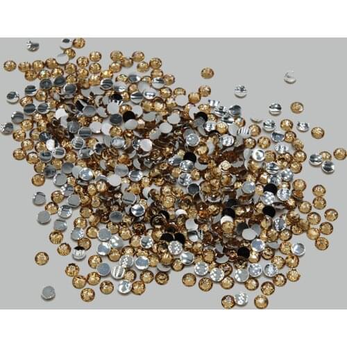 Promotions!5000pcs/lot Light Brown Color Nail art rhinestones for nails decorations Flat Back Non Hotfix Glue ondesign