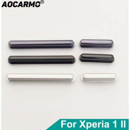 Aocarmo Volume Button Camera Switch Key Buttons Replacement For Sony Xperia 1 II X1ii XQ-AT52 XQ-AT51 SO-51A MARK2