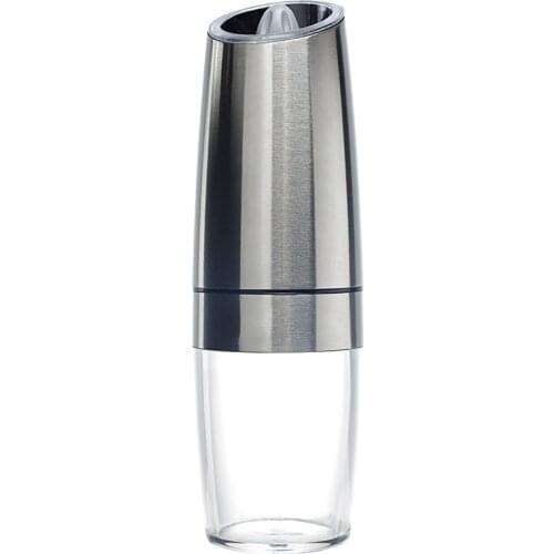 Automatic Salt and Pepper Spice Grinder Gravity Electric Pepper Mill Adjustable Ceramic with LED Light Spice Mil lJU31614