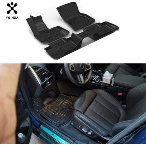For BMW G01 X3 Floor Mat Black Waterproof TPE Durable Carpet All-Weather Car Mats Specialized Auto Accessories Interior Details