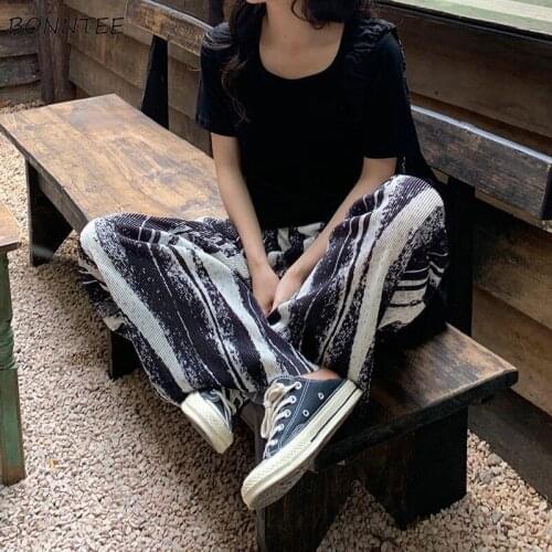 Pants Women Tie Dye Cool Design Loose 3 Colors Streetwear Harajuku Leisure Popular Trousers Chic Female Spring Cozy Fashion Ins