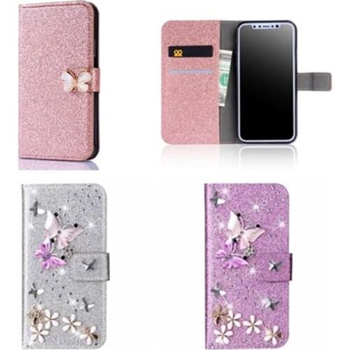 For Samsung Note 10Lite A91 A81 A71 A51 A70 A50 A60 A40 A30 A20 A10 A10S A20E A10E M10 M40 Glitter Rhinestone Flip Wallet Case