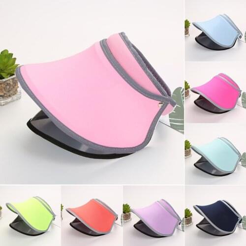 Women Anti UV Protection Cap Outdoor Sports Wide Brim Adjustable Visor Sun Hats
