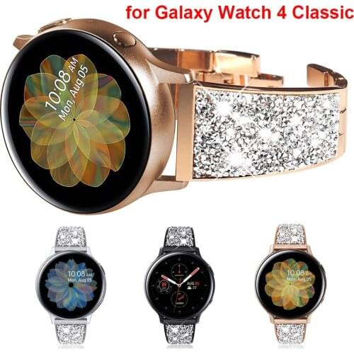 Expensive Watch Strap for Samsung Galaxy Watch 3 41mm/ Galaxy Watch 4/ 4 Classic Band Bling Women Girl Dressy Replacement Strap