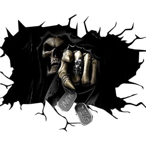 Cool Funny Halloween Wall Floor Horror 3D Wall Stickers Silent Skull Sticker Car Window Home Decoration Decal Decor Party