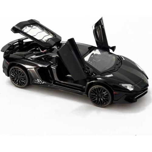 1:32 Alloy LP750 Diecast Model Vehicles Sound Light Pull Back Car Toy Miniature Scale Toys