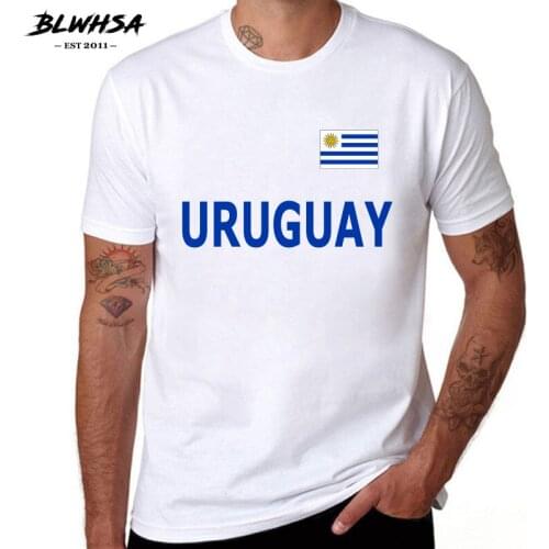 BLWHSA URUGUAY T Shirt Homme Men 100% Cotton Cool Tshirt Summer Fans clothing Uruguay T-shirt Men XS-XXL