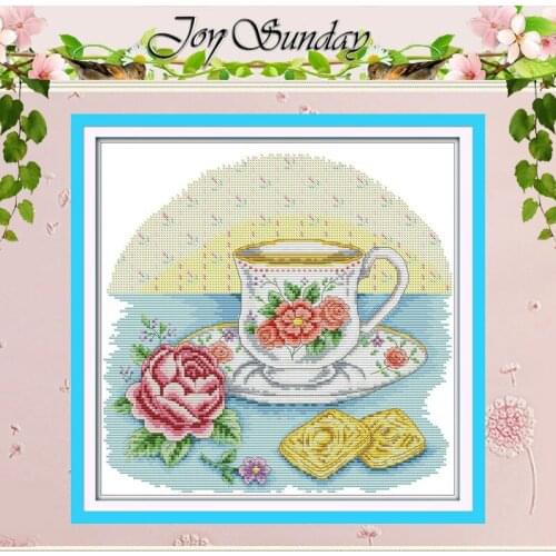 Flower and Cup Patterns Counted Cross Stitch 11 14CT Cross Stitch Sets Wholesale Chinese Cross-stitch Kits Embroidery Needlework