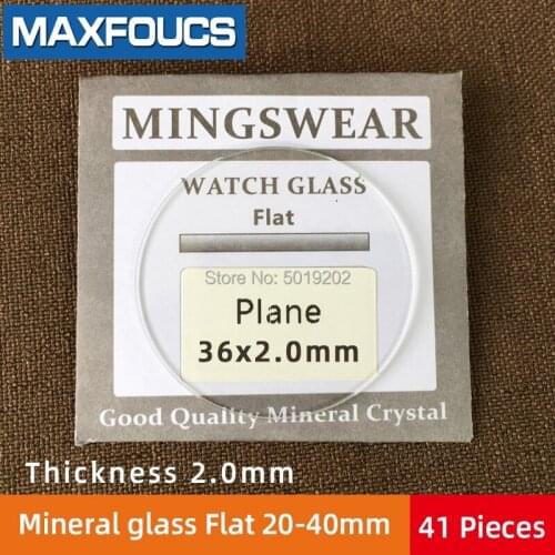 Table glass mineral glass Flat thickness 2.0 mm diameter 20 mm ~ 40mm Crystal Transparent 41 pieces in total