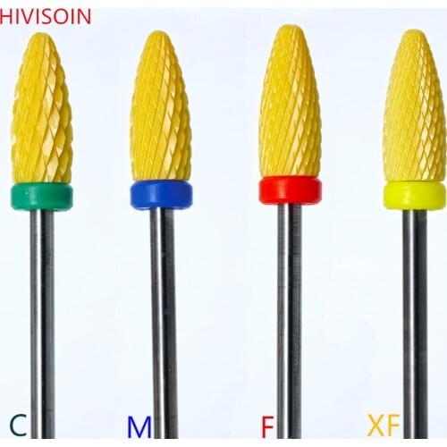 Orange Ceramic Nail Drill Bit - Flame Bit (C-XF)