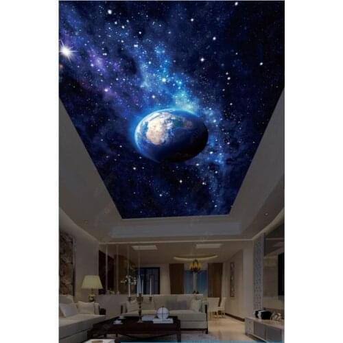 Custom wallpapers 3d ceiling wallpaper for walls 3 d HD big picture beautiful starry sky earth zenith painting ceiling painting