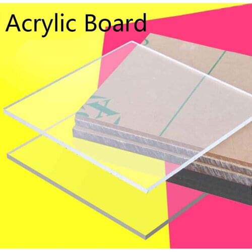 Clear Acrylic Board Perspex Sheet PMMA High Transparent Diy Handmade Material Plastic Board Laser Processing 200*200mm