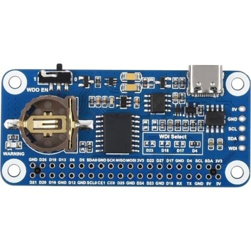 RTC WatchDog Module HAT for Raspberry Pi, Auto Reset, High Precision RTC