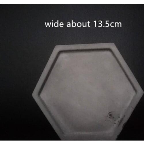 Hexagon Cement flowerpot vase holder tray mold Handmade Gardening pot decorating concrete planter silicone mold