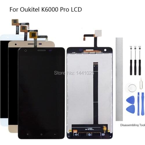 Display Screen Replace for Oukitel K6000 Pro LCD Touch Screen 5.5 inch black white gold for Oukitel K6000 Pro Touch Screen