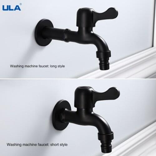 Washing Machine Faucet Black Antifreeze Explosion Proof Single Cold Water Faucet for Mop Pool 304 Stainless Steel Water Tap