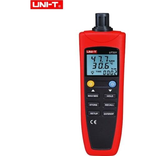 UNI-T UT331 Digital Thermo-hygrometer Temperature Humidity Moisture Meter Tester With LCD Backlight & USB Transfer Software