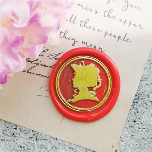 Vintage Queen Portrait Custom Picture Logo Wedding Invitation Wax Seal Sealing Stamp Sticks Spoon Gift Box Set Kit