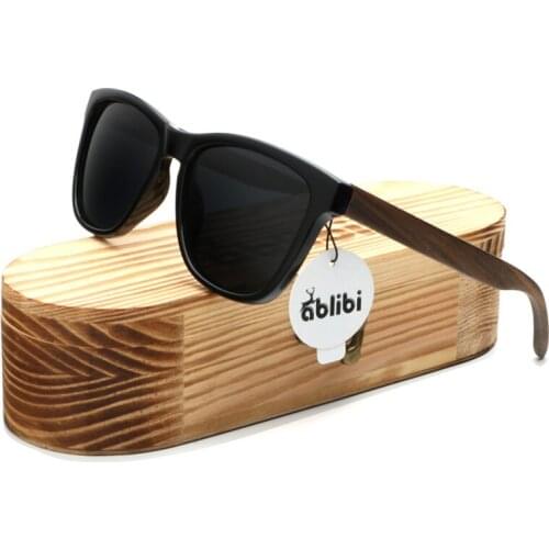 Ablibi Vintage Wooden Sunglasses With Polarized Lenses Mens Womens Stylish Mirrored Brand Designer Sunglasses in Wood Box