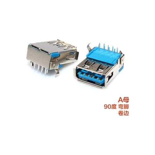 FREE SHIPPING 10pcs Hi-Speed USB 3.0 Male and Female 9P PCB Solder A-type Socket Connector