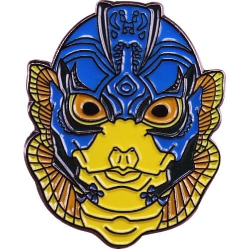 Shape of water gillman glowing soft enamel pin sci-fi horror movies inspired badge cool hat bag decor