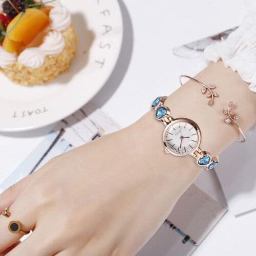 1PC Bracelet Watch Women Small Rose Gold Bangle Bracelet Luxury Watches Casual Dress Ladies Quartz Wristwatch
