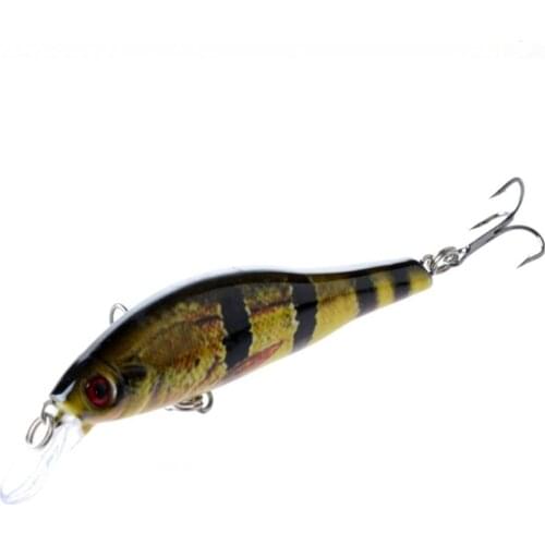 1pcs Minnow Fishing Lure 3D Eyes 9.5cm 11.5g Painted Floating Artificial Hard Bait Crankbait For Fresh Water Bass Pike Tackle
